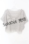 axes femme / 総レースショート丈プルオーバー M グリーン O-25-08-28-1021-AX-TO-OW-OS