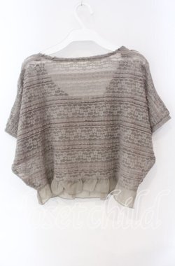 画像3: axes femme / 総レースショート丈プルオーバー M グリーン O-25-08-28-1021-AX-TO-OW-OS