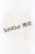 axes femme / 総レースショート丈プルオーバー M キナリ O-25-08-28-1022-AX-TO-OW-OS