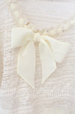 画像2: axes femme / 総レースショート丈プルオーバー M キナリ O-25-08-28-1022-AX-TO-OW-OS
