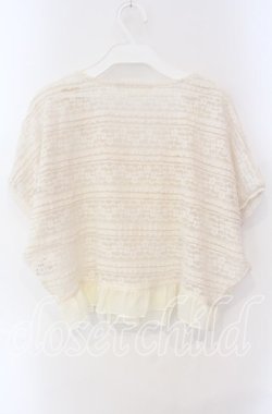 画像3: axes femme / 総レースショート丈プルオーバー M キナリ O-25-08-28-1022-AX-TO-OW-OS