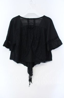 画像3: axes femme / 前リボンボレロ M クロ O-25-08-28-1028-AX-TO-OW-OS