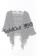 axes femme / レース変形トッパーカーディガン M クロ O-25-08-28-1032-AX-TO-OW-OS