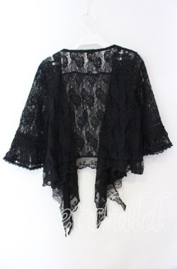 画像2: axes femme / レース変形トッパーカーディガン M クロ O-25-08-28-1032-AX-TO-OW-OS