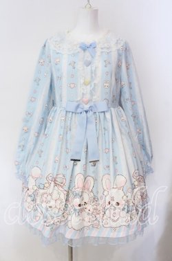画像1: To Alice / Pastel Baby Rabbitワンピース M サックス O-25-08-28-006-LO-SK-OW-OS
