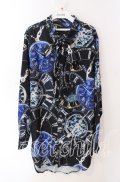 Wrouge / POCKET WATCHリボン付きシャツ F ブラック O-25-08-28-009-LO-BL-OW-OS