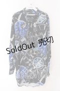 Wrouge / POCKET WATCHリボン付きシャツ F ブラック O-25-08-28-009-LO-BL-OW-OS