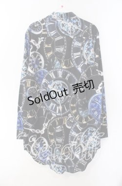 画像2: Wrouge / POCKET WATCHリボン付きシャツ F ブラック O-25-08-28-009-LO-BL-OW-OS