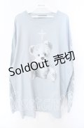 TRAVAS TOKYO / furryFurry bear L/S カットソー F サックス O-25-08-28-013-PU-TO-OW-OS