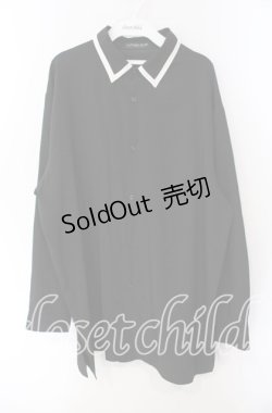 画像1: TRAVAS TOKYO / ネクタイ付き長袖シャツ F ブラック O-25-08-28-014-PU-BL-OW-OS