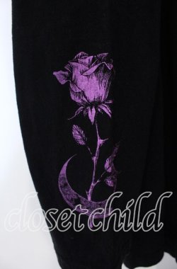 画像2: REFLEM / 薔薇プリントL/S Tee/ロングスリーブカットソー F ブラック×パープル O-25-08-28-015-PU-TO-OW-OS