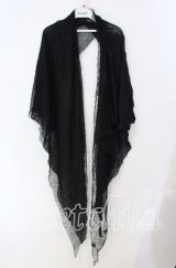 Qutie Frash / 蜘蛛の巣メッシュ重ね三角ストール  ブラック O-25-08-28-020-QU-ZA-OW-ZT450