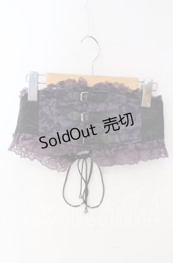 画像1: Qutie Frash / ドラゴンサテンコルセット  パープル×ブラック O-25-08-28-023-QU-TO-OW-OS