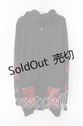 Qutie Frash / ドラゴンサテンポケットパーカー  ブラック×レッド O-25-08-28-028-QU-TO-OW-OS