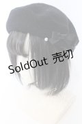 m petit by misako / AMミニリボンバスクベレー  クロ O-25-08-29-048-LO-AC-YM-OS