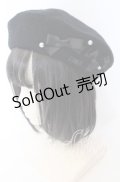 m petit by misako / AMミニリボンバスクベレー  クロ O-25-08-29-049-LO-AC-YM-OS
