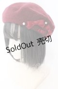 m petit by misako / AMミニリボンバスクベレー  ワイン O-25-08-29-050-LO-AC-YM-ZT511
