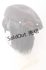 m petit by misako / AMミニリボンバスクベレー  ブラウン O-25-08-29-052-LO-AC-YM-ZT511