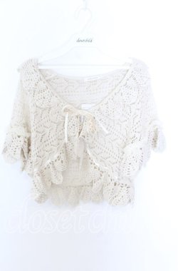画像1: axes femme / ニットボレロ M キナリ O-25-08-29-004-AX-TO-OW-OS