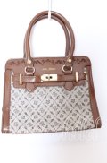 axes femme / 異素材コンビ2WAYバッグ  グレーｘブラウン O-25-08-29-055-AX-BG-YM-OS