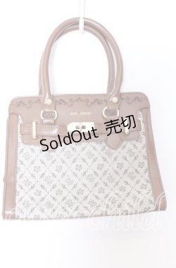 画像1: axes femme / 異素材コンビ2WAYバッグ  グレーｘブラウン O-25-08-29-055-AX-BG-YM-ZT511