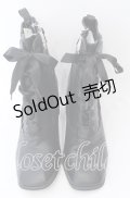axes femme / レースアップショートブーツ L クロ O-25-08-29-058-AX-SH-YM-ZT-K001