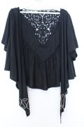 axes femme / BACKデザイン前結びカーディガン M クロ O-25-08-29-005-AX-TO-OW-OS