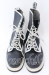 画像1: Dr.Martens （Getta Grip） / Pierre 10ホールブーツ 約22.5-23cm ブラックｘホワイト O-25-08-29-059-PU-SH-YM-ZTK001 (1)