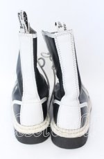 画像3: Dr.Martens （Getta Grip） / Pierre 10ホールブーツ 約22.5-23cm ブラックｘホワイト O-25-08-29-059-PU-SH-YM-ZTK001 (3)