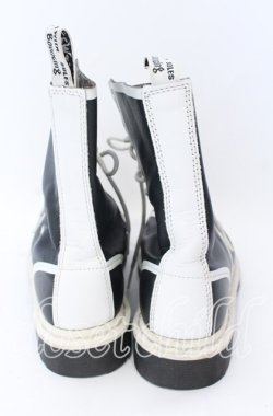 画像3: Dr.Martens （Getta Grip） / Pierre 10ホールブーツ 約22.5-23cm ブラックｘホワイト O-25-08-29-059-PU-SH-YM-ZT-K001