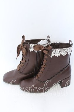 画像2: axes femme / レースアップショートブーツ L ブラウン O-25-08-29-060-AX-SH-YM-OS