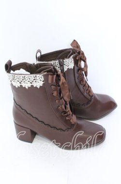 画像4: axes femme / レースアップショートブーツ L ブラウン O-25-08-29-060-AX-SH-YM-OS