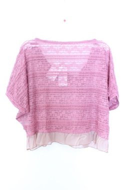 画像3: axes femme / 総レースショート丈プルオーバー M ピンク O-25-08-29-007-AX-TO-OW-OS