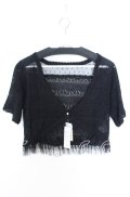 axes femme / チュールフリル透かしボレロ M クロ O-25-08-29-008-AX-TO-OW-OS