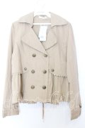 axes femme / ショートトレンチジャケット M ベージュ O-25-08-29-012-AX-TO-OW-OS