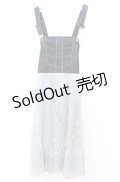 axes femme / デニムドッキングロングワンピース M クロ O-25-08-29-002-AX-OP-OW-OS
