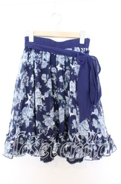 画像1: axes femme / 蝶薔薇スカート M ネイビー O-25-08-29-018-AX-SK-OW-OS