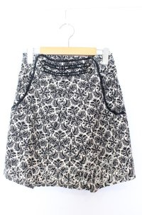 axes femme / ダマスク柄台形スカート M キナリ O-25-08-29-019-AX-SK-OW-ZT198