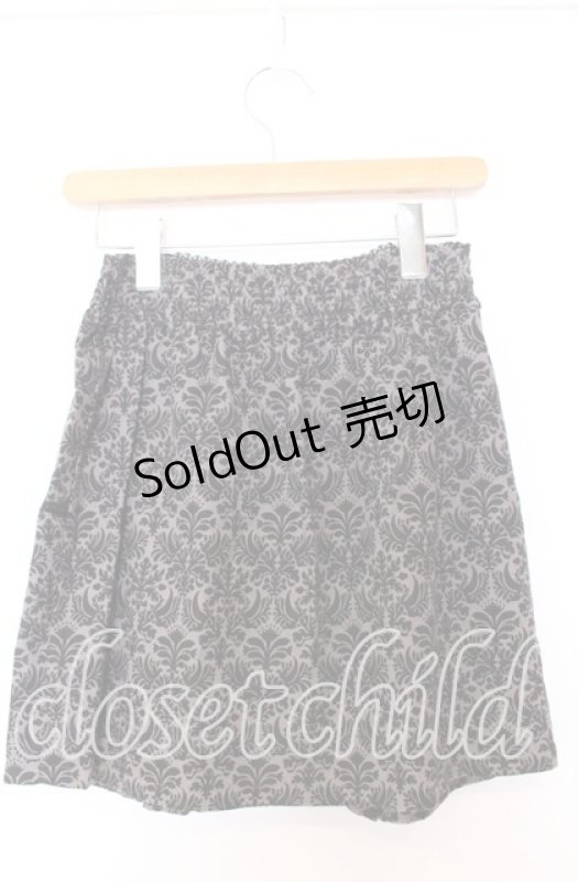 画像2: axes femme / ダマスク柄台形スカート M クロ O-25-08-29-020-AX-SK-OW-ZT257 (2)