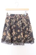 axes femme / アンティーク花柄スカート M クロ O-25-08-29-023-AX-SK-OW-OS