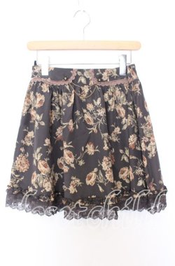 画像1: axes femme / アンティーク花柄スカート M クロ O-25-08-29-023-AX-SK-OW-OS