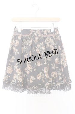 画像1: axes femme / アンティーク花柄スカート M クロ O-25-08-29-023-AX-SK-OW-ZT272