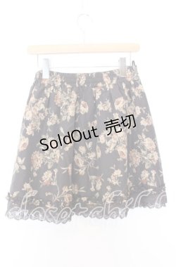 画像2: axes femme / アンティーク花柄スカート M クロ O-25-08-29-023-AX-SK-OW-ZT272