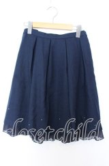 axes femme / バックリボンスカート M ネイビー O-25-08-29-024-AX-SK-OW-ZT002