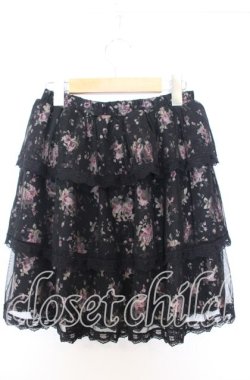 画像2: axes femme / 花柄レーススカート M クロ O-25-08-29-025-AX-SK-OW-OS