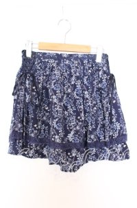 axes femme / メルヘン柄キュロット M ネイビー O-25-08-29-026-AX-SK-OW-ZT198