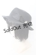 m petit by misako / ストローハット  クロ O-25-08-29-027-LO-AC-YM-ZT500