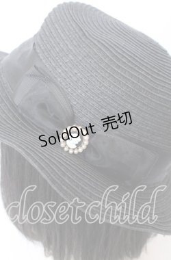 画像2: m petit by misako / ストローハット  クロ O-25-08-29-027-LO-AC-YM-ZT500