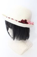 axes femme / ボーラーストローハット  シロ O-25-08-29-031-AX-AC-YM-OS