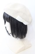 m petit by misako / NINA'SAM カメオベレー  生成り O-25-08-29-034-LO-AC-YM-OS